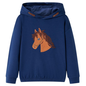 Sudadera para niños con capucha azul marino 92 D