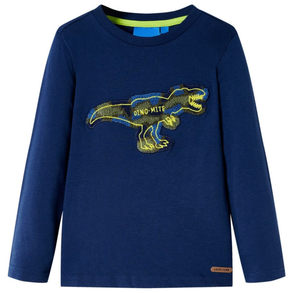 T-shirt infantil mangas compridas azul marinho 116 D