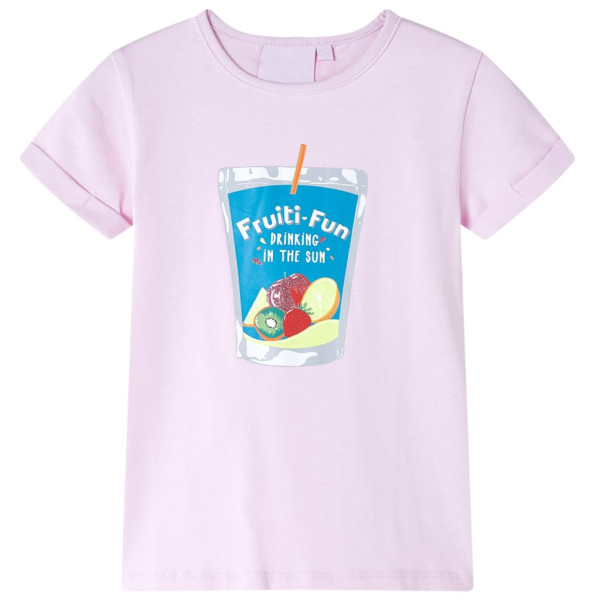 Camiseta infantil rosa suave 140 D