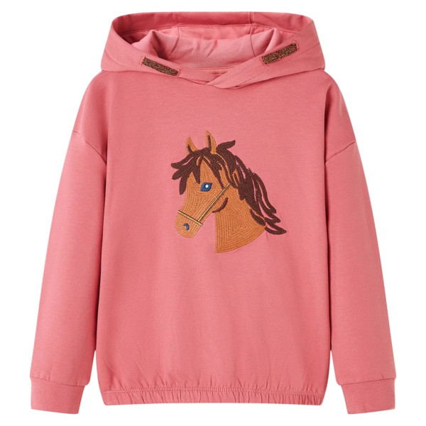 Sudadera para niños con capucha rosa palo 92 D