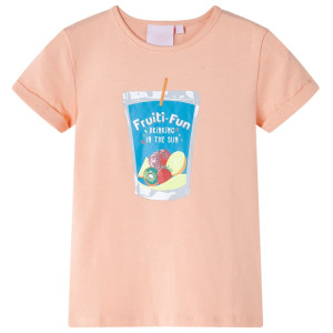 Camiseta infantil naranja claro 128 D