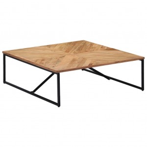 Mesa de centro madeira maciça de acacia 110x110x36 cm D