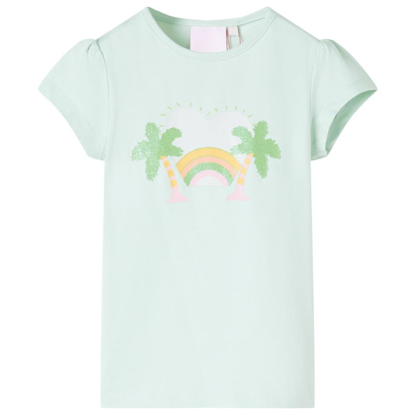 Camiseta infantil verde menta claro 140 D