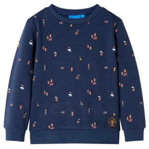 Sudadera infantil azul marino mélange 92 D