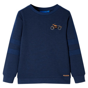 Sudadera infantil azul marino mélange 104 D