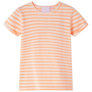 Camiseta infantil naranja neón 104 D