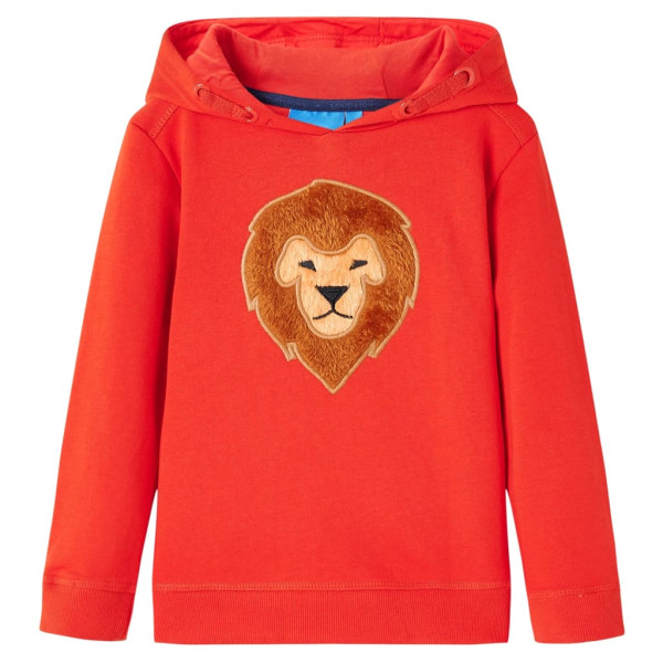 Sudadera para niños con capucha rojo 116 D