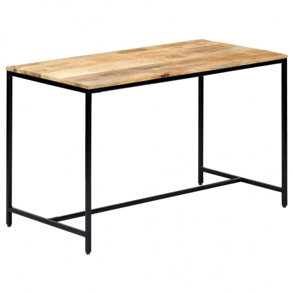 Mesa de jantar de madeira maciça de mangue bruto 120x60x75 cm D