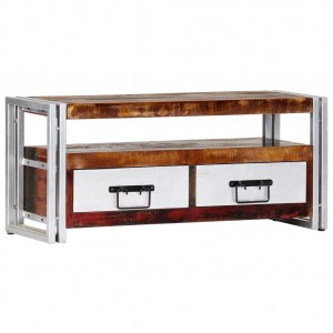 Mueble para TV de madera maciza reciclada 90x30x40 cm D