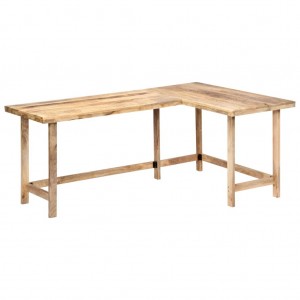 Escritorio de madera maciza de mango 180x120x76 cm D