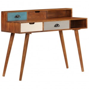 Mesa de madeira maciça de acácia 110x50x90 cm D
