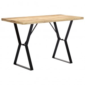 Mesa de jantar de madeira maciça de mangue 120x60x76 cm D