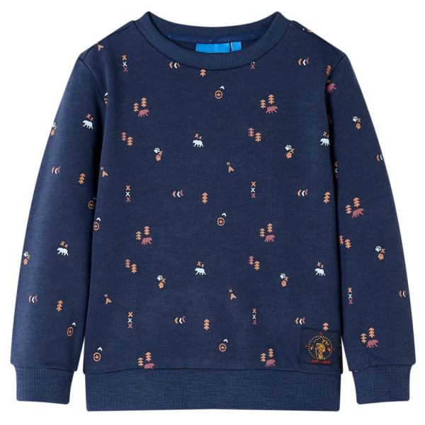 Sudadera infantil azul marino mélange 140 D