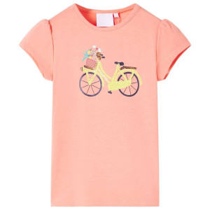 Camiseta infantil coral neón 140 D