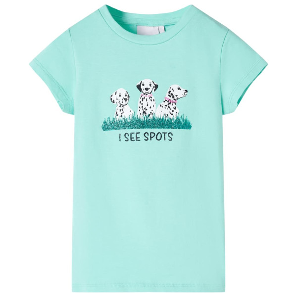 Camiseta para niños menta claro 128 D