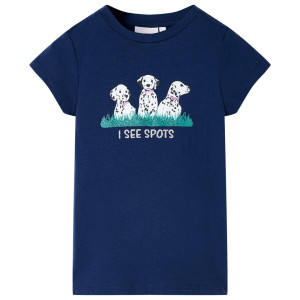 Camiseta para niños azul marino 128 D