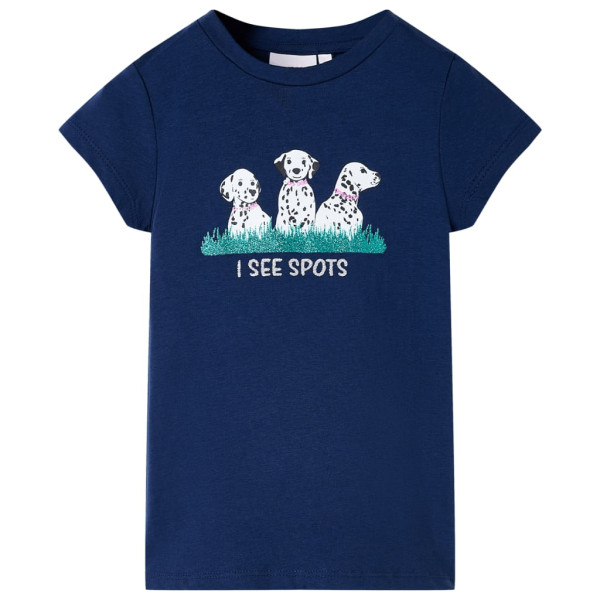 Camiseta para niños azul marino 128 D