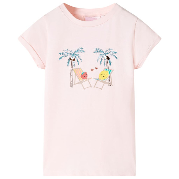 Camiseta infantil rosa suave 104 D