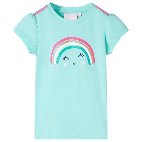 Camiseta para niños verde menta claro 140 D