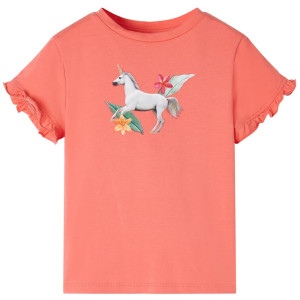 Camiseta para niños de manga corta coral 140 D