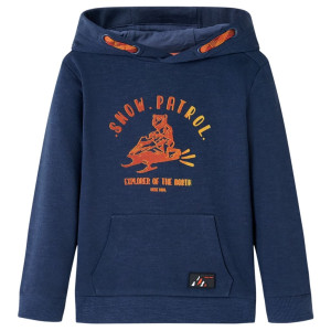 Sudadera con capucha niño azul marino y naranja 92 D