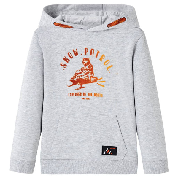 Sudadera con capucha niño gris y naranja 140 D