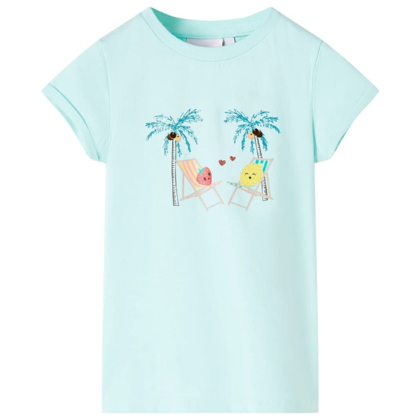 Camiseta infantil aguamarina claro 140 D