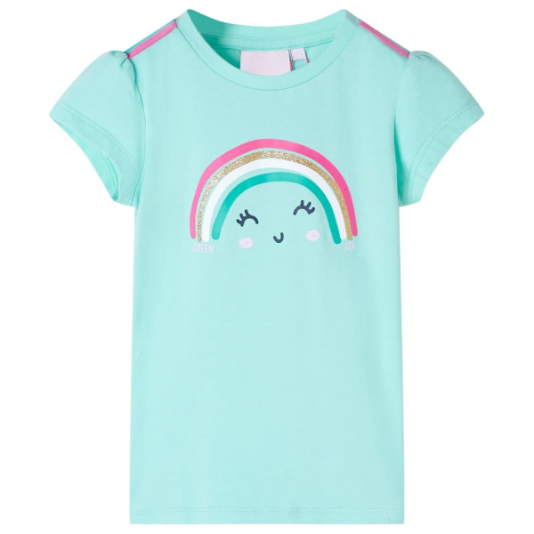 Camiseta para niños verde menta claro 128 D