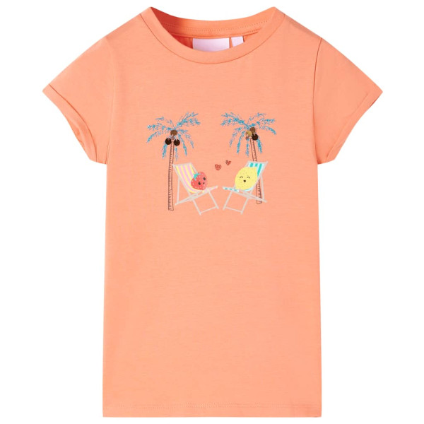 Camiseta para niños color melocotón 140 D