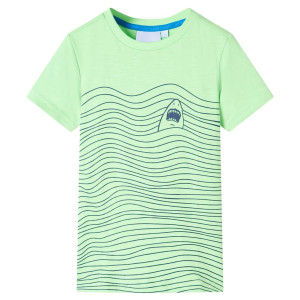 Camiseta para niños verde neón 92 D