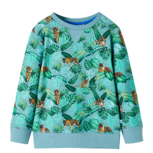 Sudadera infantil verde claro melange 104 D