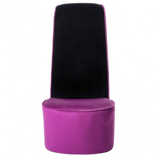 Sillón con forma de zapato de tacón terciopelo morado M 4