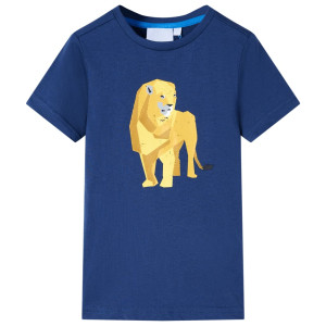 Camiseta infantil azul escuro 128 D