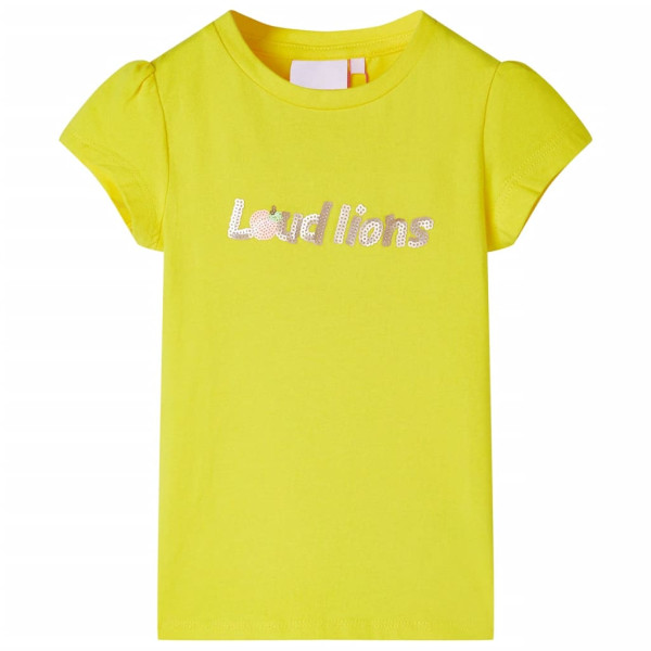 T-shirt para crianças de mangas amarelo shell shriek 104 D