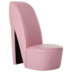 Assento em forma de calcanhar, de couro sintético rosa D