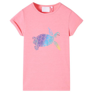 Camiseta para niños rosa chillón 128 D