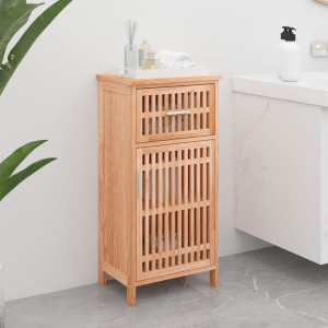 Mueble de baño madera maciza de nogal 42x29x82 cm D