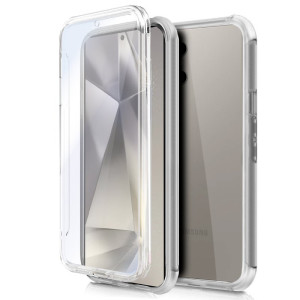 Fundação COOL 3D silicone para Samsung S928 Galaxy S24 Ultra (Transparente Frente + Atrás) D