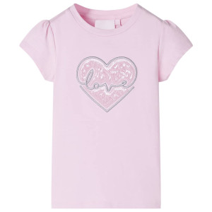 T-shirt infantil rosa claro 104 D