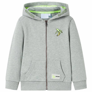 Hoodie para crianças com capuz e zíper melange clara 140 D