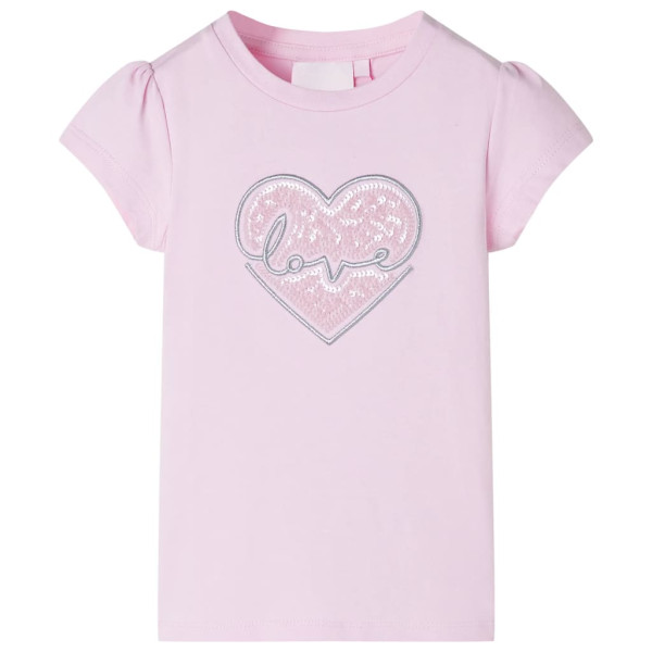 T-shirt infantil rosa brilhante 92 D