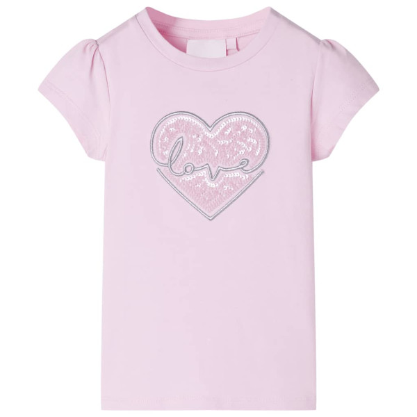 Camiseta infantil rosa claro 116 D