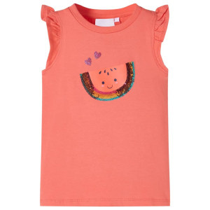 Camiseta para niños de manga volante coral 92 D