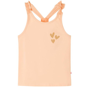 Camiseta de tirantes infantil naranja claro 128 D