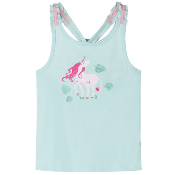 Camiseta de tirantes infantil verde menta claro 104 D