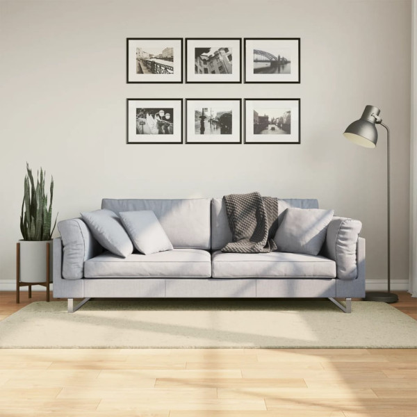 Tapete de cabelo curto suave lavável HUARTE creme 100x200 cm D