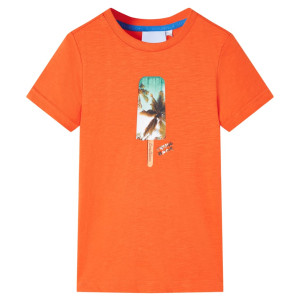 T-shirt infantil de laranja escura 104 D