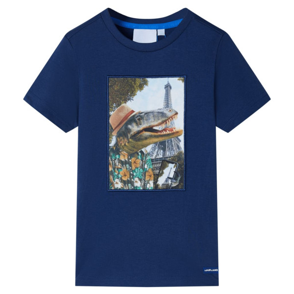 Camiseta infantil azul oscuro 104 D