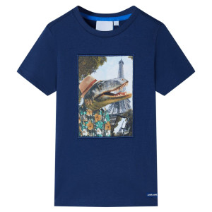 Camiseta infantil azul oscuro 128 D