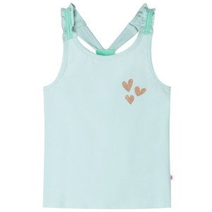 Camiseta de tirantes infantil verde menta claro 104 D